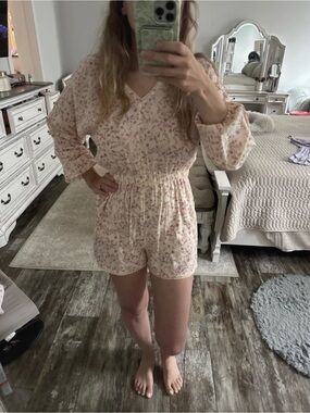 True Craft Cream Floral Romper